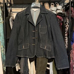 Casual Corner Stretch Denim Blazer Size 4